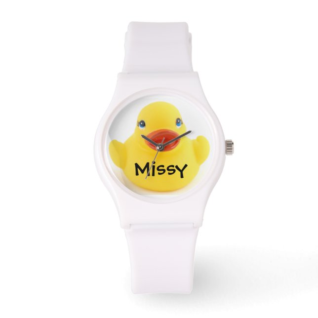 Gele Rubber Ducky Horloge (Voorkant)