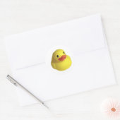 Gele Rubber Ducky Ronde Sticker (Envelop)