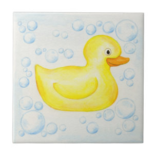 Gele Rubber Ducky tile Tegeltje
