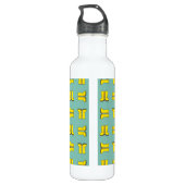 Gele Rubber Regen Laarzen Waterfles (Achterkant)