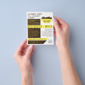 Gele rubber Skip Design, Skip/Dumpster Company Flyer (Hand)
