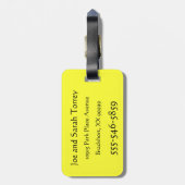 Gele Rubber Squeaky Ducks Bagagelabel (Achterkant verticaal)