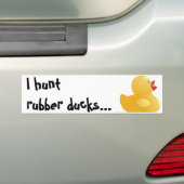 Gele rubberduck bumpersticker (Op auto)