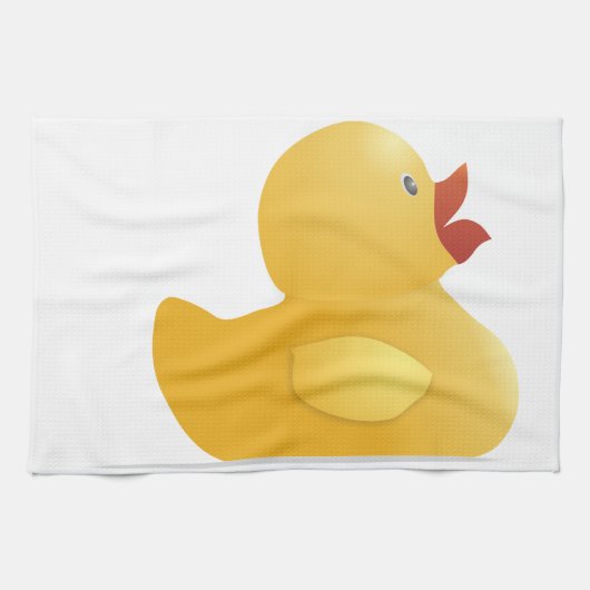Gele rubberduck theedoek (Horizontaal)