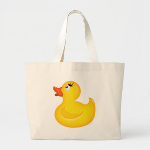 Gele RubberDuckies Grote Tote Bag