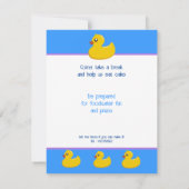 gele rubbereend kaart (Achterkant)