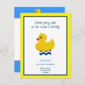 gele rubbereend kaart (Voorkant / Achterkant)