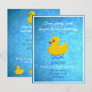 gele rubbereend - verjaardagscategorie kaart