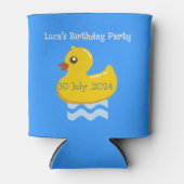 gele rubbereend verjaardagsfeest koelbox blikjeskoeler (Voorkant)