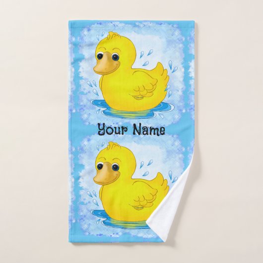 Gele Rubberen Eend Bad  Handdoek (Handdoek)