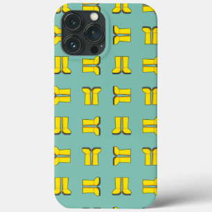 Gele rubberen regenlaarzen iPhone 13 pro max hoesje