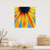 Gele Rudbeckia Flower Macro Abstract Poster (Keuken)