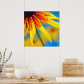 Gele Rudbeckia Flower Macro Abstract Poster (Keuken)