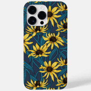 Gele Rudbekia op marine Case-Mate iPhone 14 Pro Max Hoesje