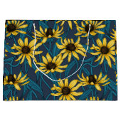 Gele Rudbekia op marine Groot Cadeauzakje (Voorkant)