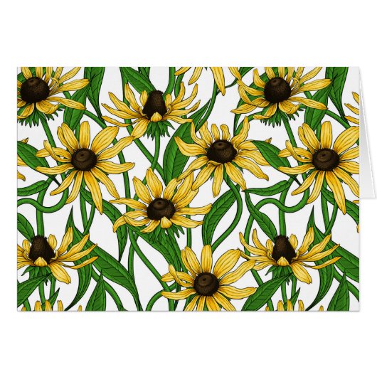 Gele Rudbekia op wit (Voorkant Horizontaal)
