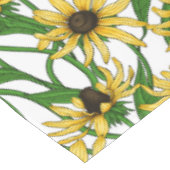 Gele Rudbekia op wit Tafelkleed (Gekanteld)