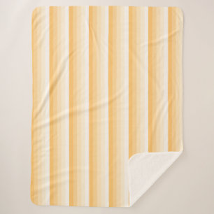 Gele schaduwstrepen sherpa deken