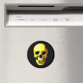 Gele schedel ijskast magneet (Insitu (Vaatwasser))