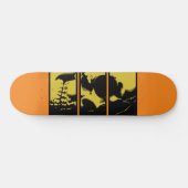 Gele schedel skateboard (Horizontaal)