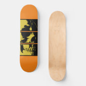 Gele schedel skateboard (Voorkant)