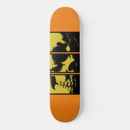 Gele schedel skateboard