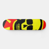 Gele schedel skateboard (Horizontaal)
