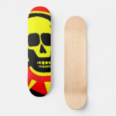 Gele schedel skateboard (Voorkant)