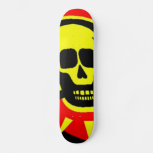 Gele schedel skateboard