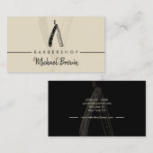 Gele scheerkapstok visitekaartje (Voorkant / Achterkant)