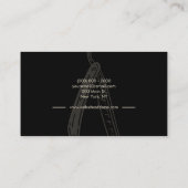 Gele scheerkapstok visitekaartje (Achterkant)