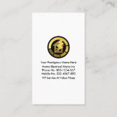 Gele schijnwerper op Home Power Visitekaartje (Achterkant)