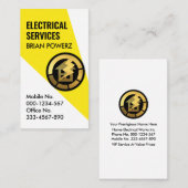 Gele schijnwerper op Home Power Visitekaartje (Voorkant / Achterkant)