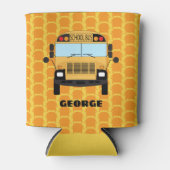 Gele School Bus Driver en Classroom Docent Blikjeskoeler (Voorkant)