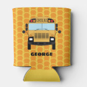 Gele School Bus Driver en Classroom Docent Blikjeskoeler (Achterkant)