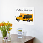Gele school bus Folie Afdrukken (Laag (Keuken))