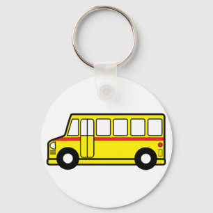Gele School Bus Sleutelhanger