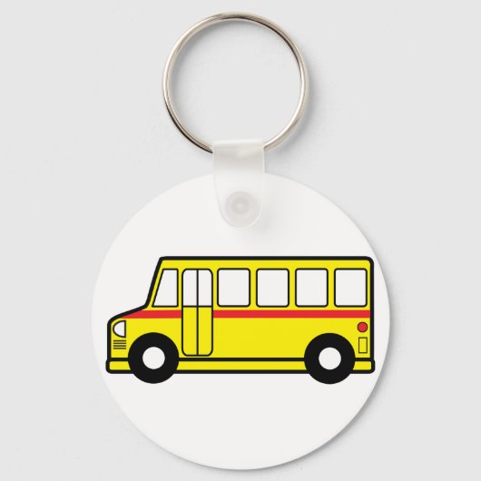Gele School Bus Sleutelhanger (Voorkant)