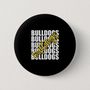 Gele School Sport Fan Team Spirit Ronde Button 5,7 Cm