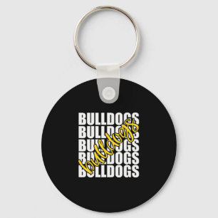 Gele School Sport Fan Team Spirit Sleutelhanger