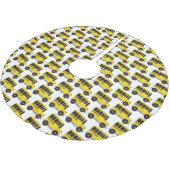 Gele schoolbus Afdrukbus Stuurleraar Kerstboom Rok (Gekanteld)