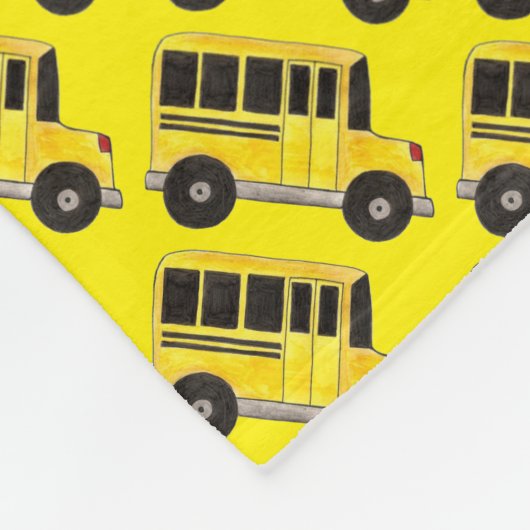 Gele schoolbus Bussen Stuurleraar Onderwijs Fleece Deken (Hoek)