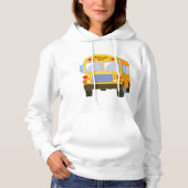 Gele schoolbus dames hoodie (Voorkant)