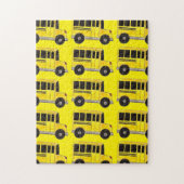 Gele schoolbus Leerleraar chauffeur Gift Puzzle Legpuzzel (Verticaal)