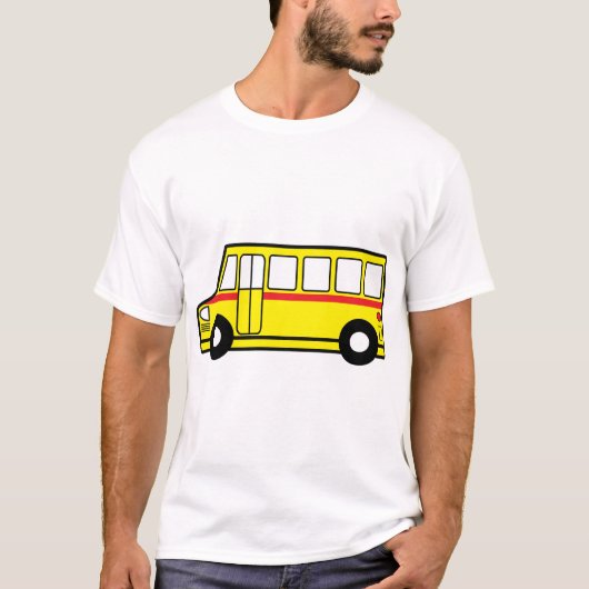 Gele schoolbus Mannen T-shirt (Voorkant)