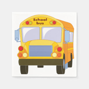 Gele schoolbus Papier Napkins Servetten