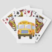 Gele schoolbus speelkaarten (Achterkant)