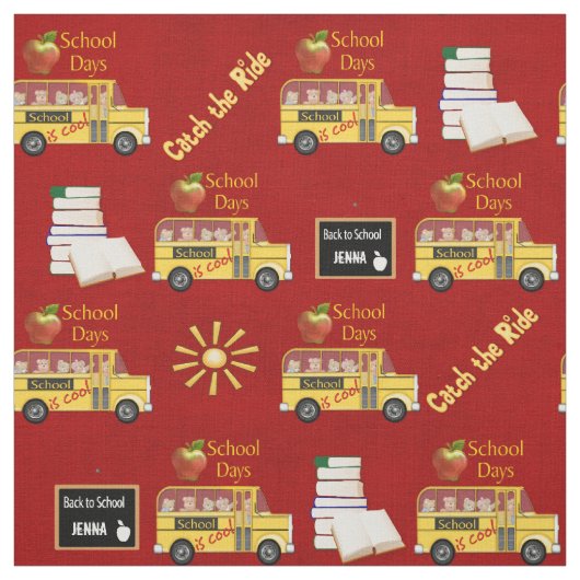 Gele schoolbus stof (Swatch)
