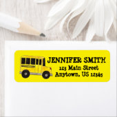 Gele schoolbus Stuurgroep Onderwijsschool leraar Etiket (Insitu)