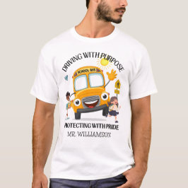 gele schoolbuschauffeur t-shirt